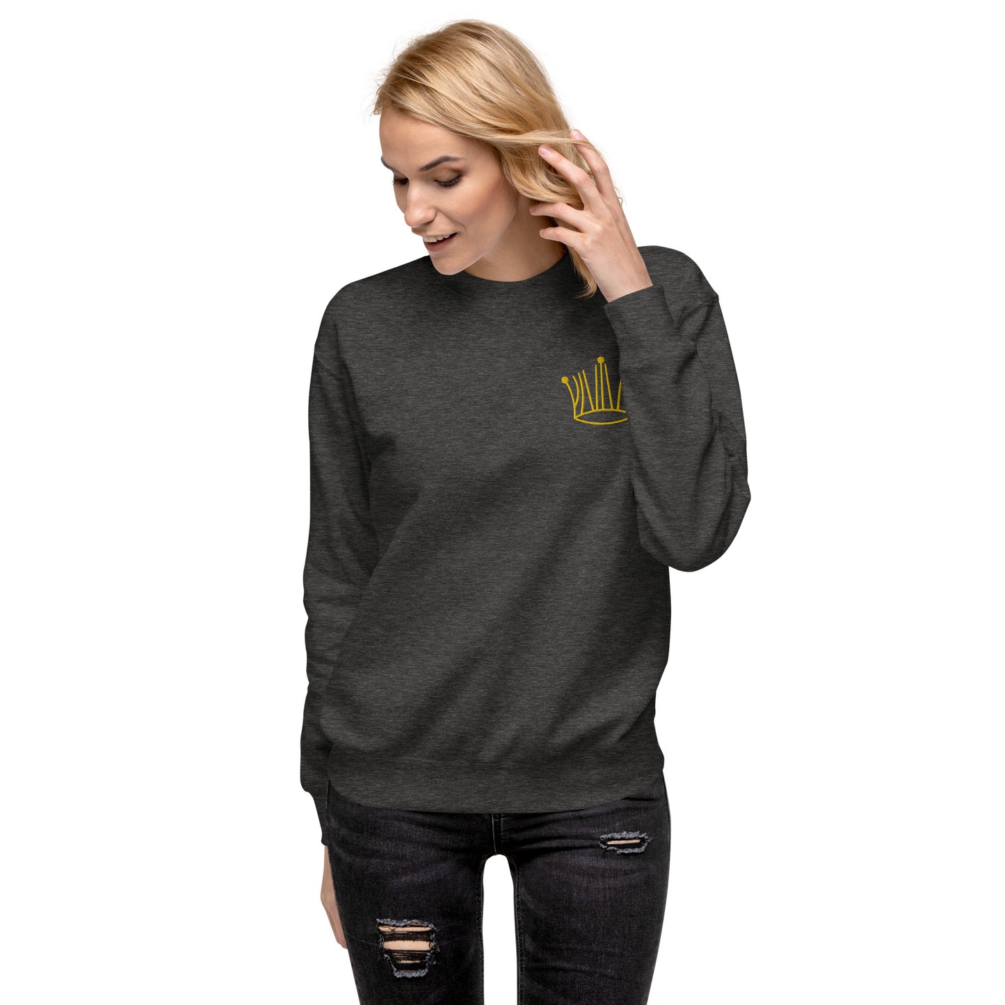 #3 gold crown sweatshirt unisex
